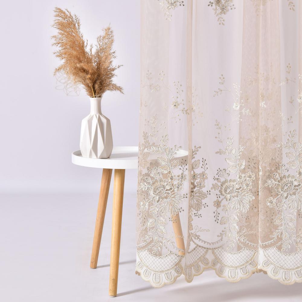 Тканина тюль фатин Беладонна V-8 з вишивкою 295 см Nude (26375) - фото 4 Тканина тюль фатин Беладонна V-8 з вишивкою 295 см Nude (26375) - фото 4