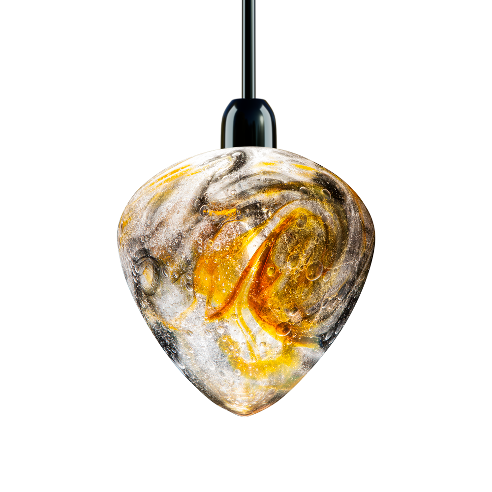 Кришталевий світильник Еlite Bohemia Amulet Amber+Smoke Black