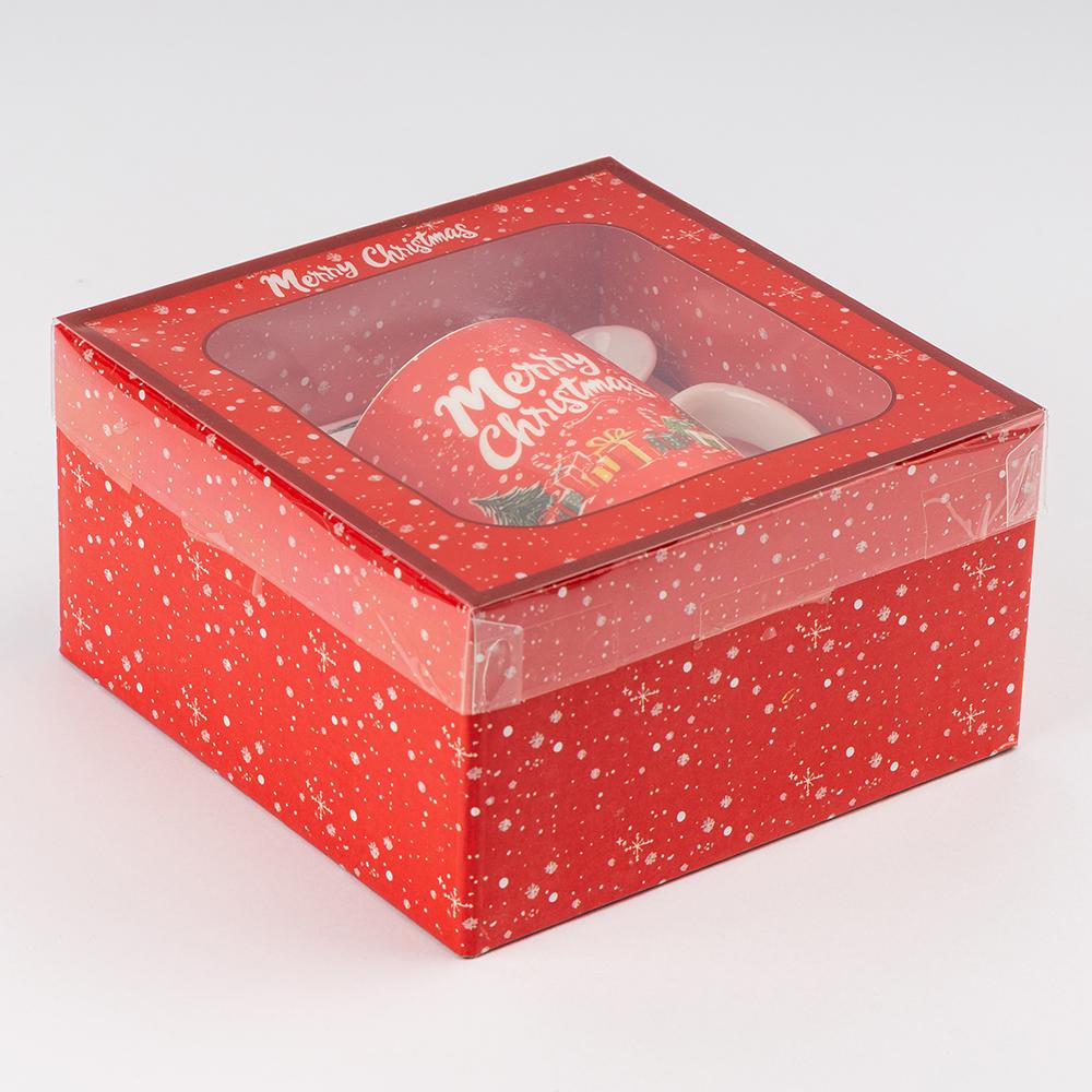 Чашка з ложечкою Різдвяні подарунки 200 мл (9250-014) - фото 2 Чашка з ложечкою Різдвяні подарунки 200 мл (9250-014) - фото 2