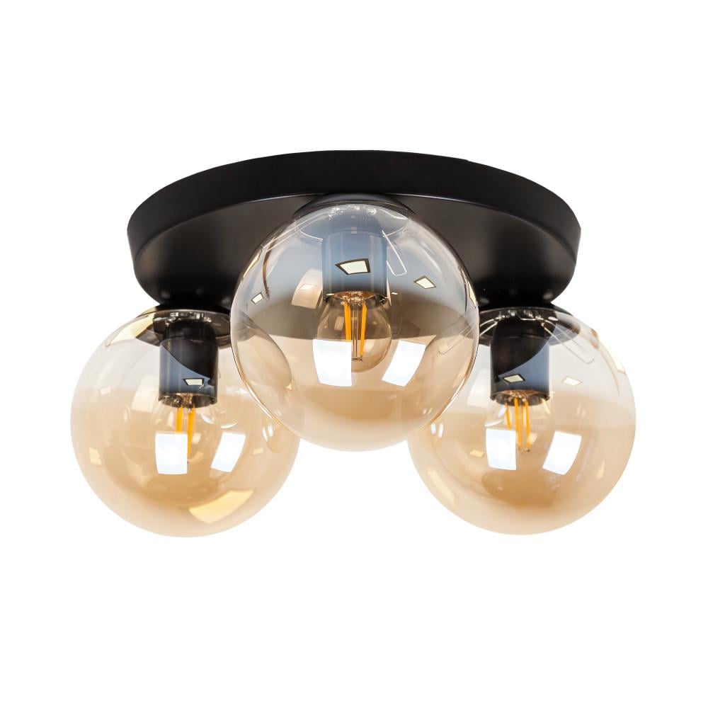 Потолочная люстра Levistella 756XPR150F-3 BK+BR 300 с тремя плафонами Черный/Бронзовый (1887935514)