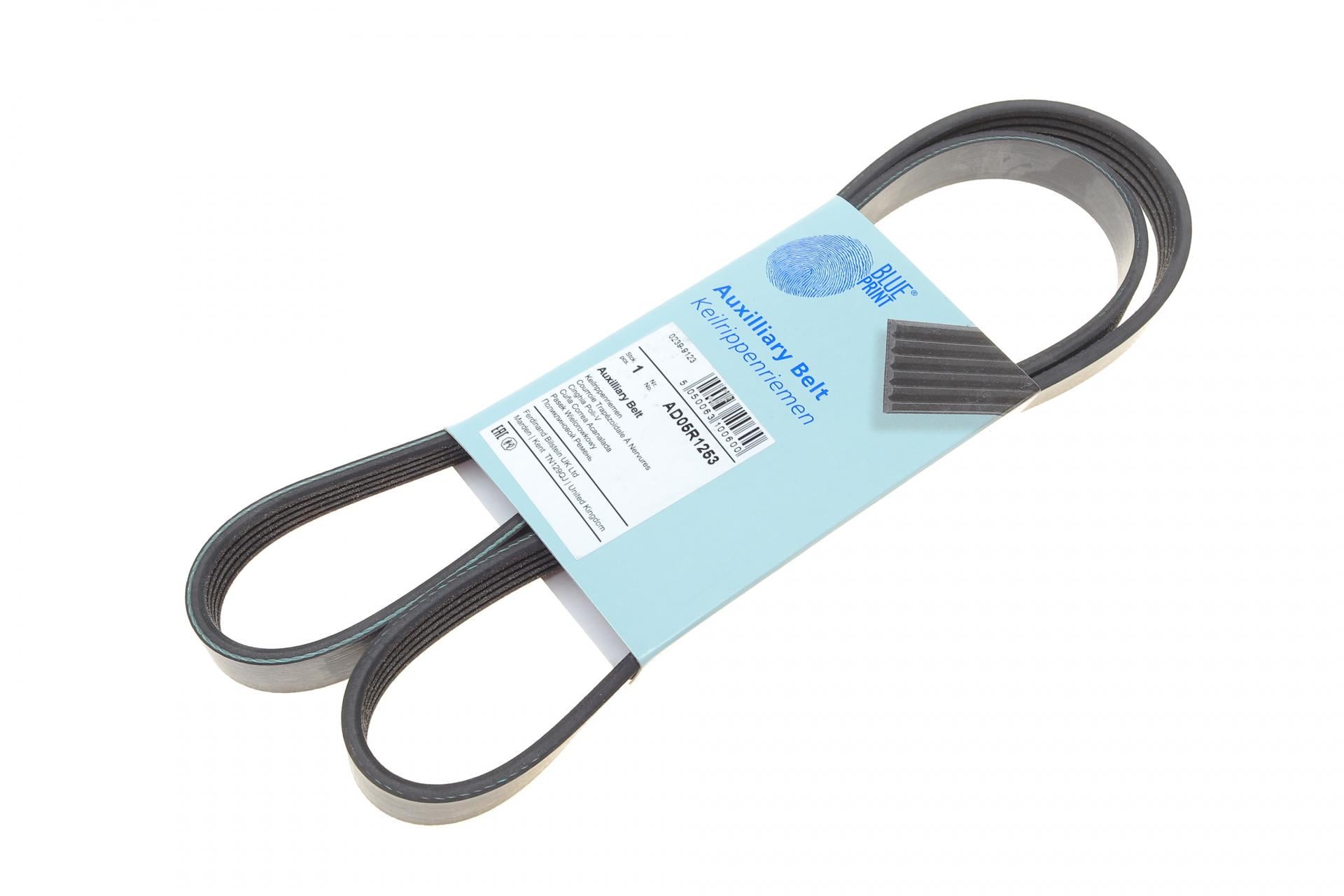 Ремень генератора BLUE PRINT Peugeot Partner 1.4-1.6 16V 96-15/Toyota Avensis/Corolla2.0 D-4D 03-09 (AD05R1253)