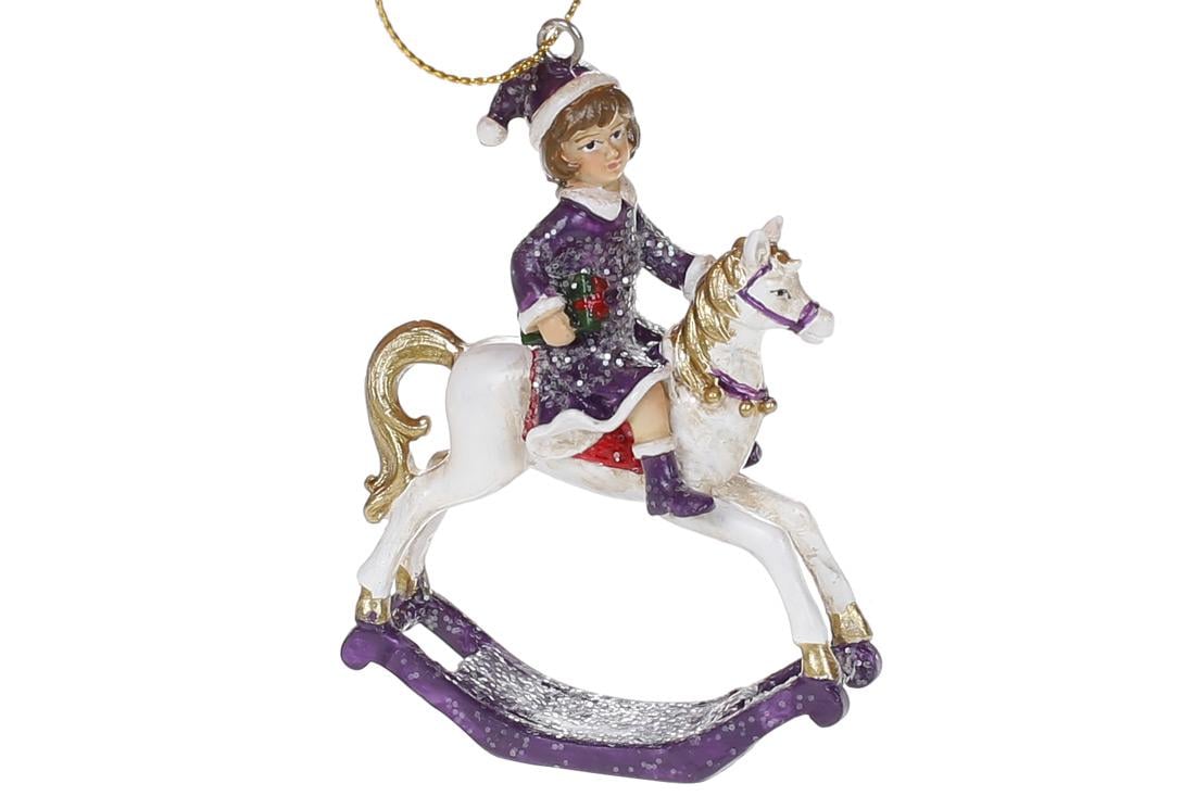 Декоративная подвеска BonaDi Девочка на лошади (707-381)