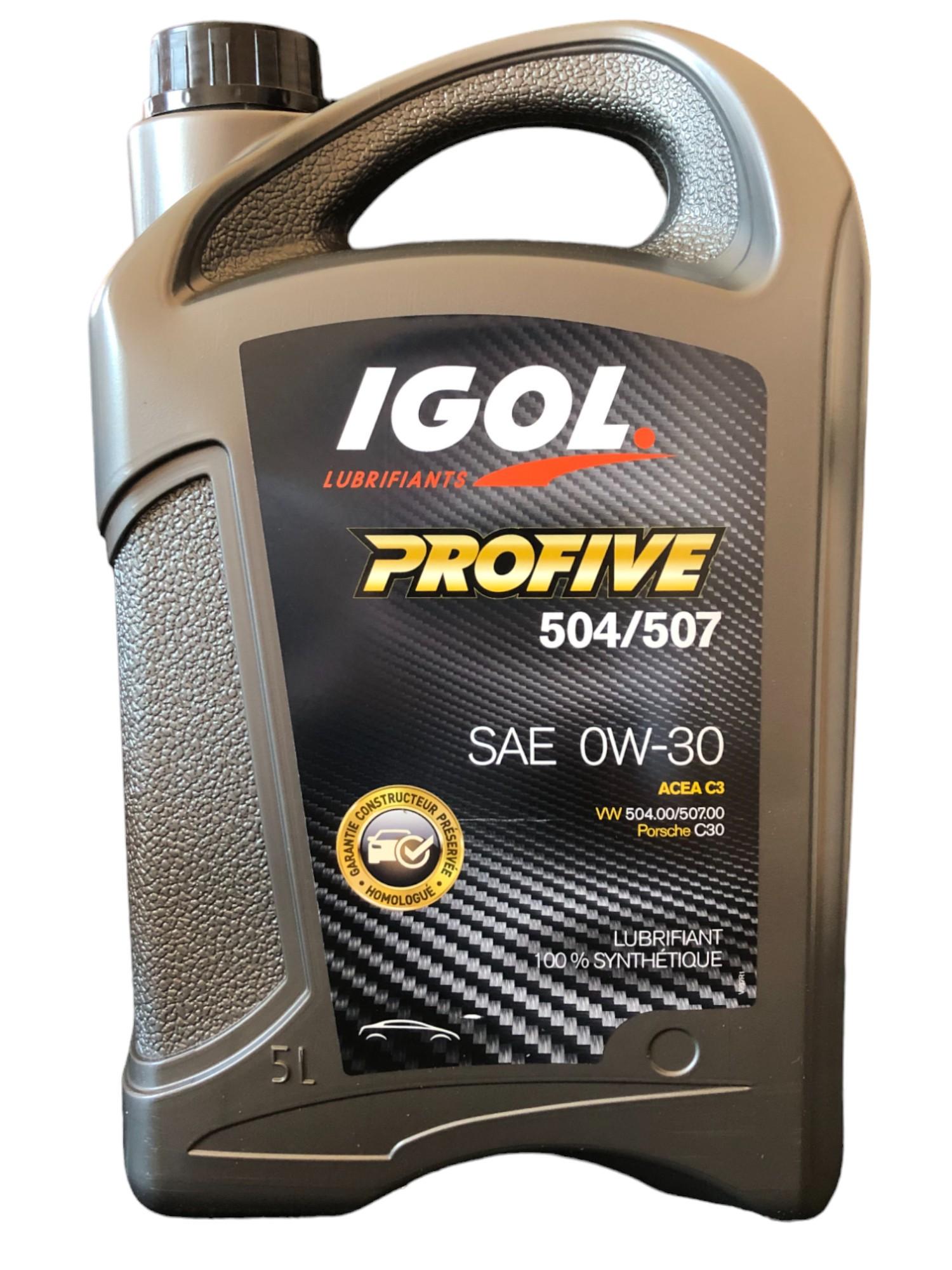 Моторне мастило IGOL PROFIVE 504/507 0W-30 5 л (18075846)
