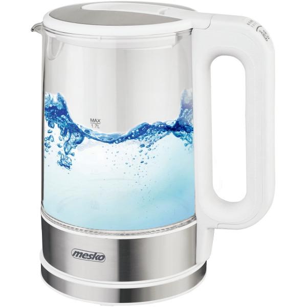 Электрочайник Mesko MS 1301 стеклянный с установкой температуры 2200 Вт 1,7 л White (MS1301W) - фото 1 Электрочайник Mesko MS 1301 стеклянный с установкой температуры 2200 Вт 1,7 л White (MS1301W) - фото 1
