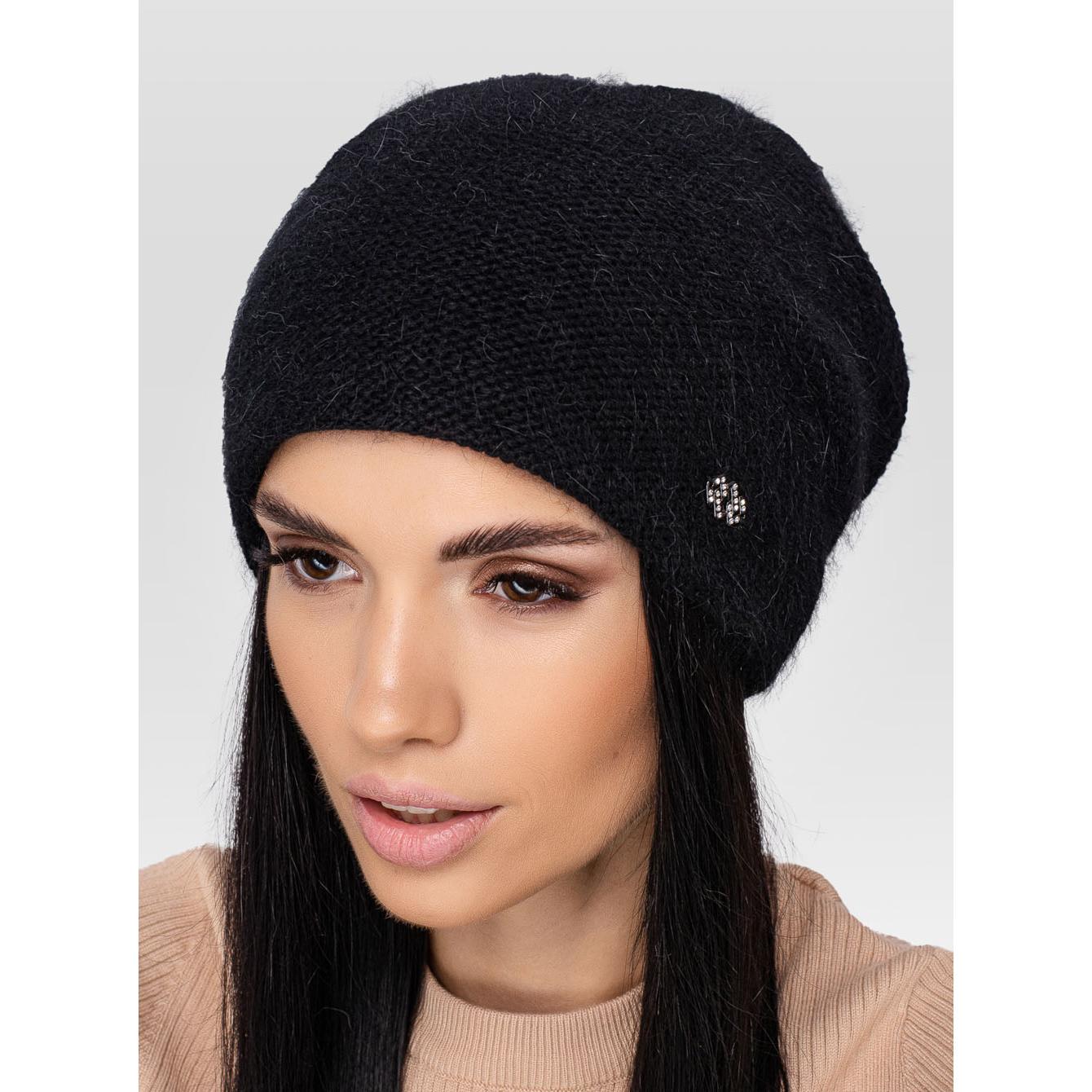 Шапка жіноча подвійна ангорова Leks Веселка one size Чорний - фото 1 Шапка жіноча подвійна ангорова Leks Веселка one size Чорний - фото 1