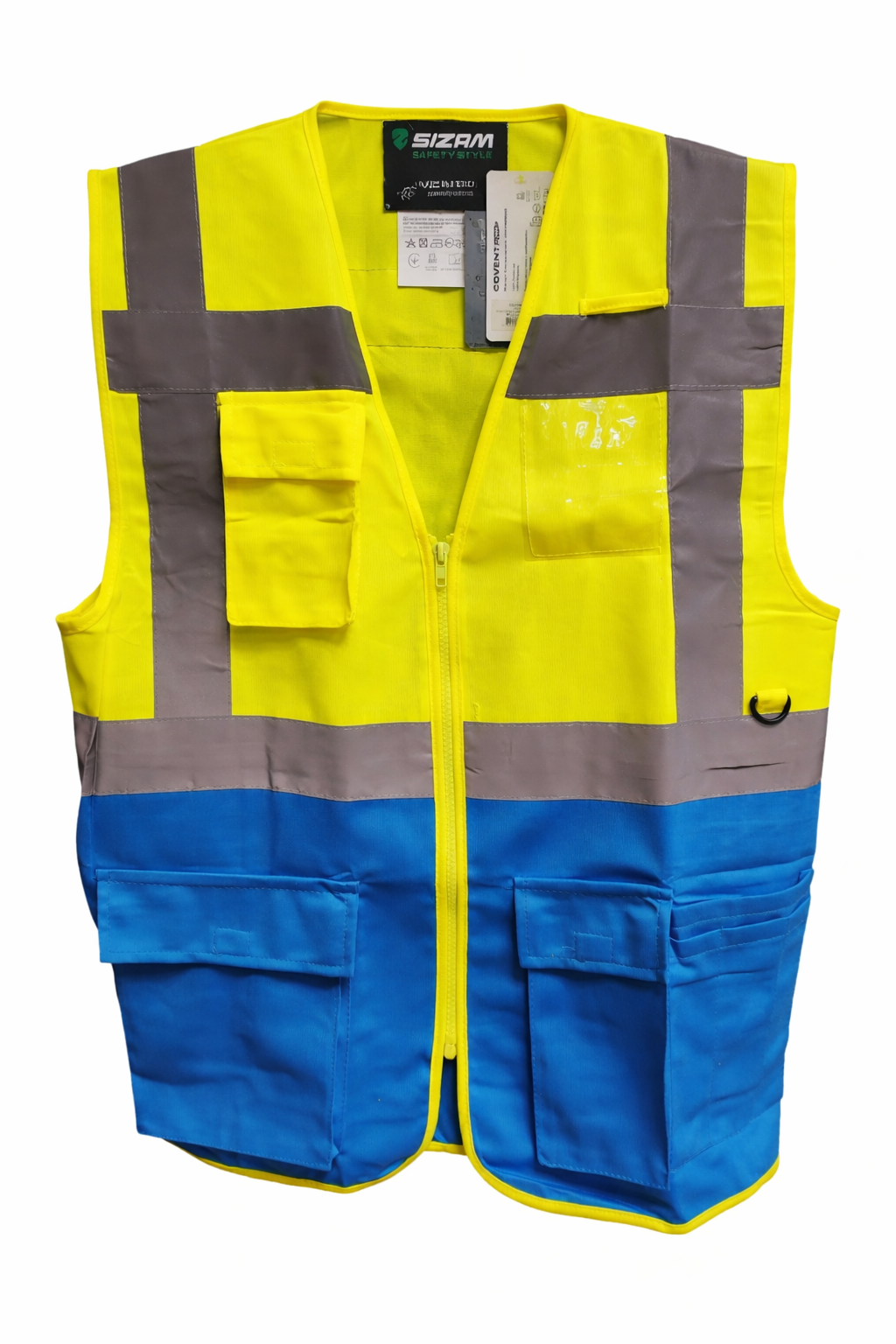 Світловідбиваючий жилет сигнальний Sizam XXXL Лимонно-блакитний (680-1085)