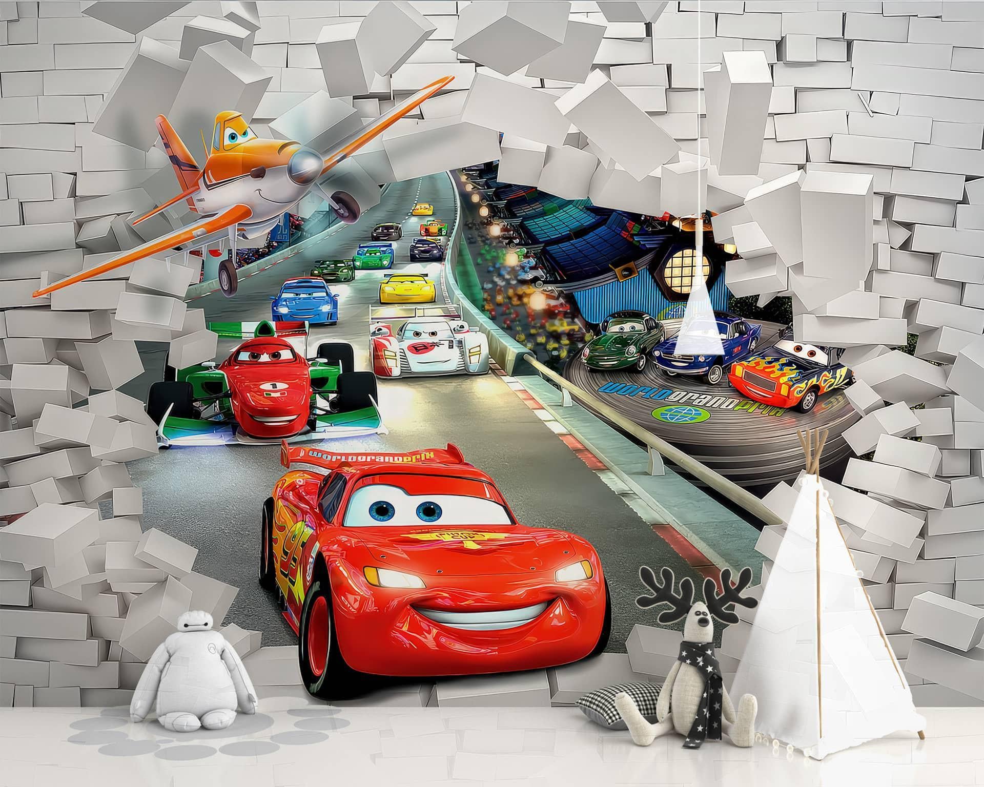 Фотообои флизелиновые Styleo Print-walls Гонка сквозь стены 0464 300х200 см (Pw-0464)