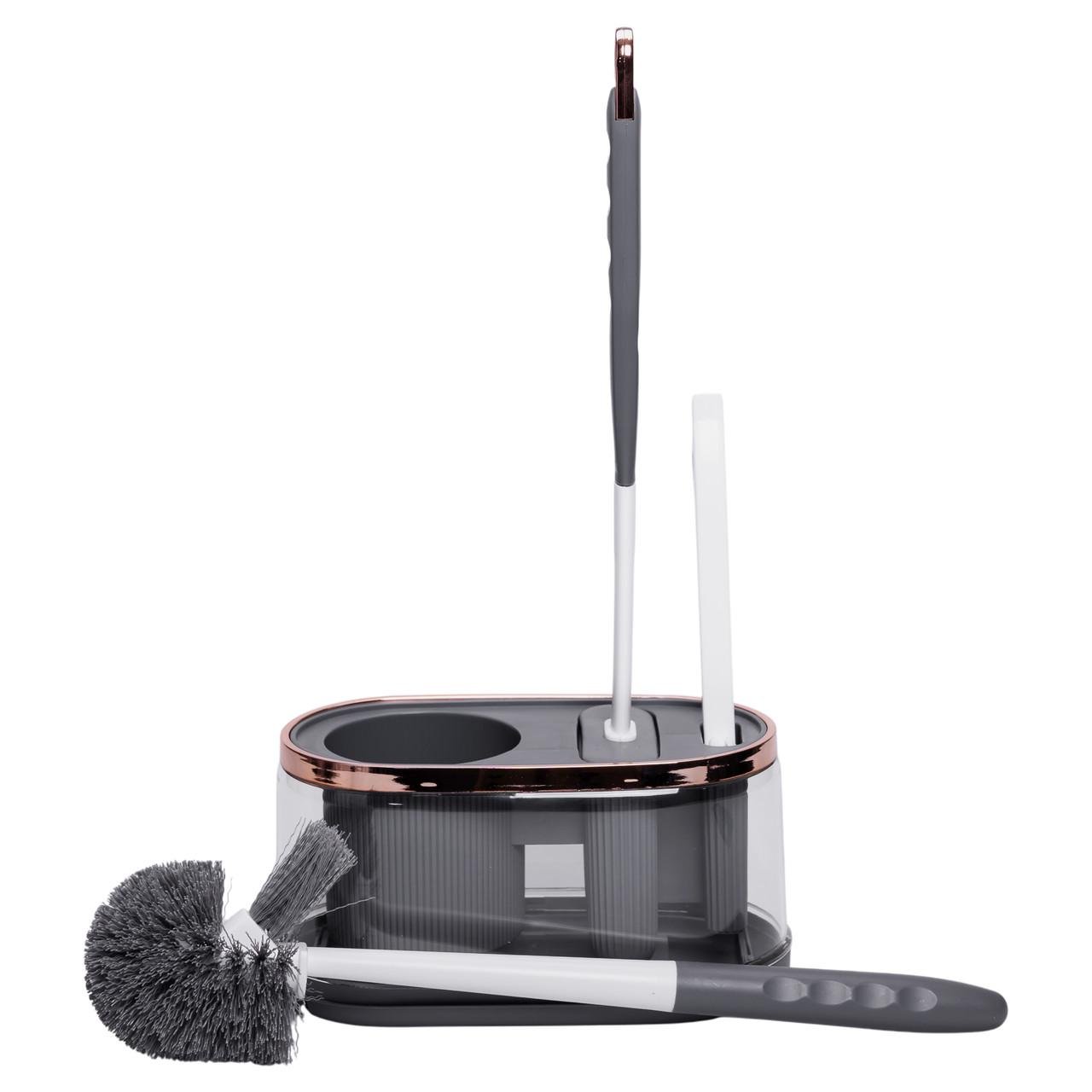 Набір для туалету настінний 3в1 2 йоржи/щітка (HP-35015-47DG) - фото 5 Набір для туалету настінний 3в1 2 йоржи/щітка (HP-35015-47DG) - фото 5