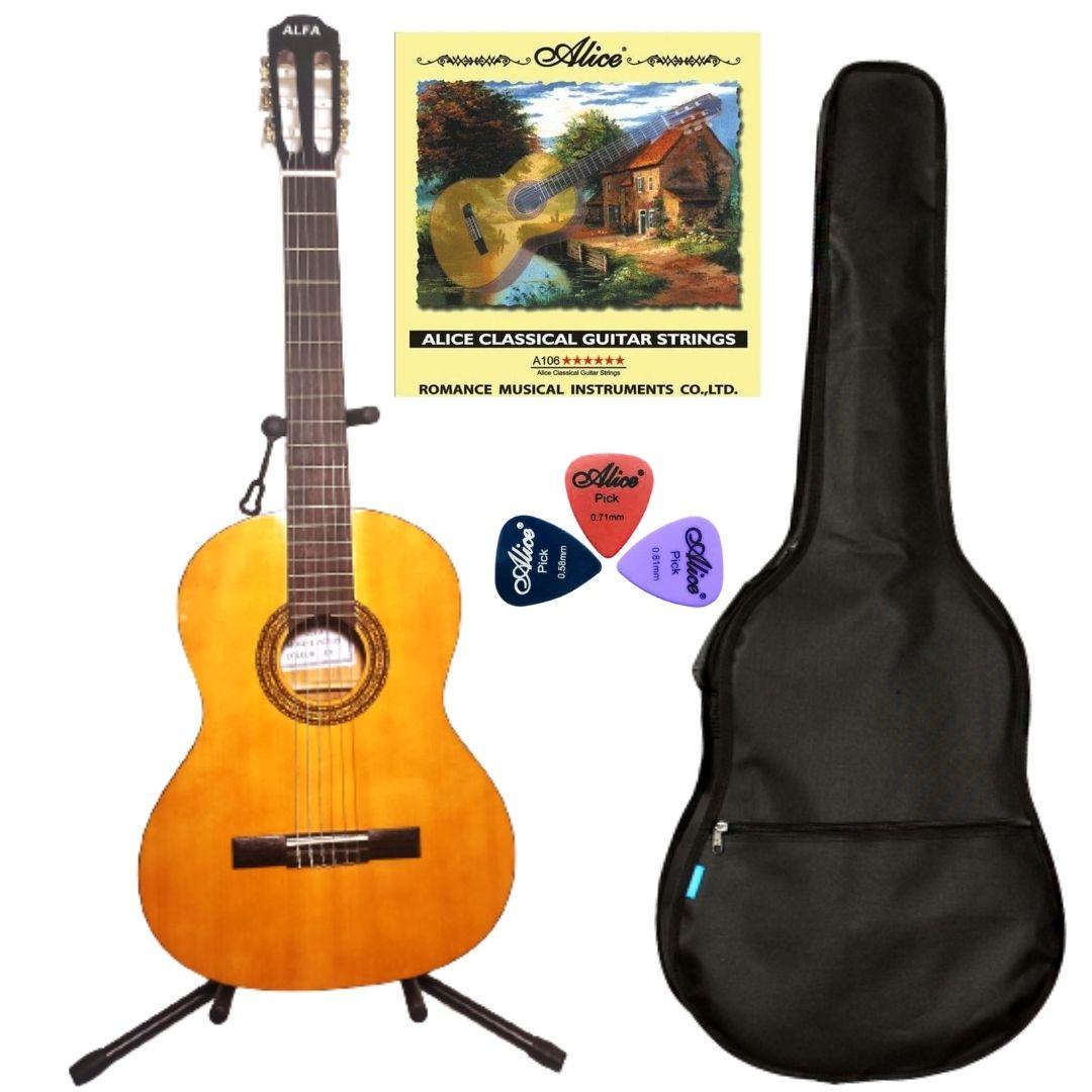 Набор гитара классическая ALFA AC 21-39" NT + чехол + струны