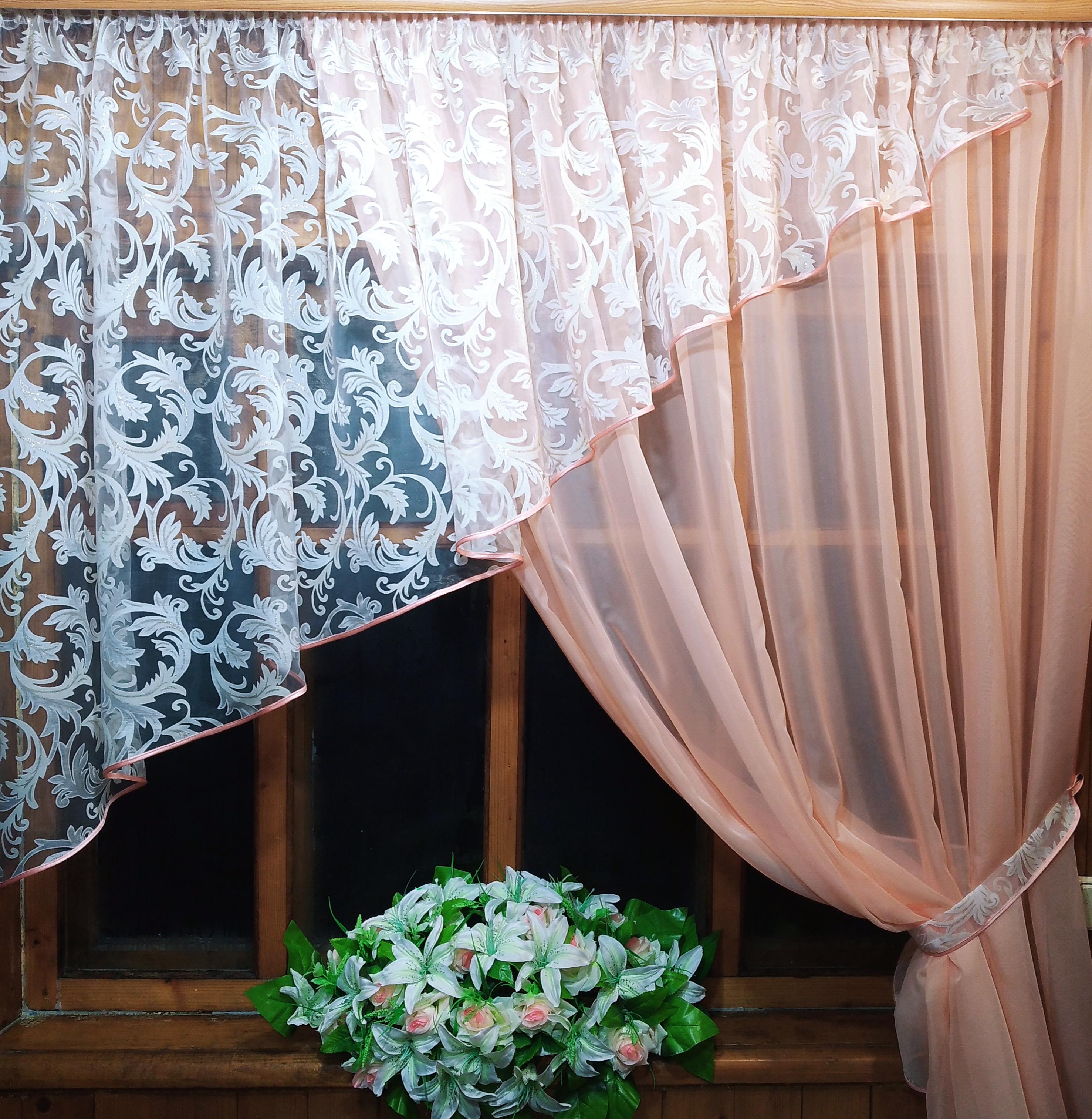 Шторы Анжелика правая Персиковый (1098233033) - фото 2