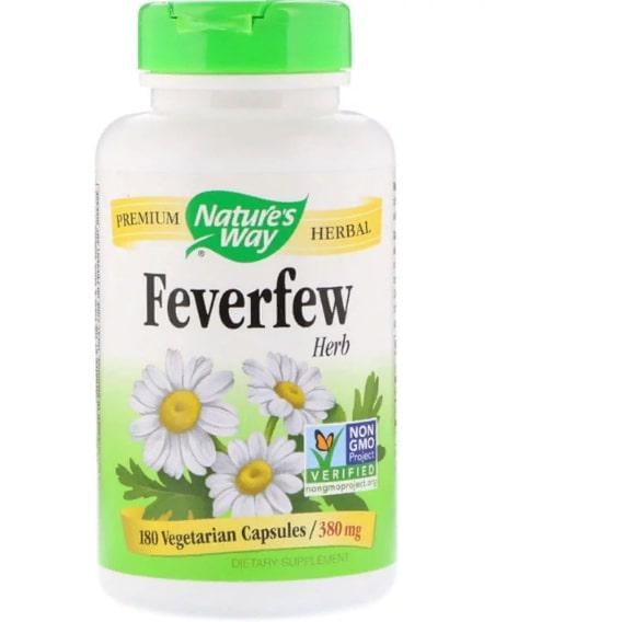 Комплекс для профилактики давления и кровообращения Nature's Way Feverfew Herb 380 мг 180 вег. капс. (NWY-12808)