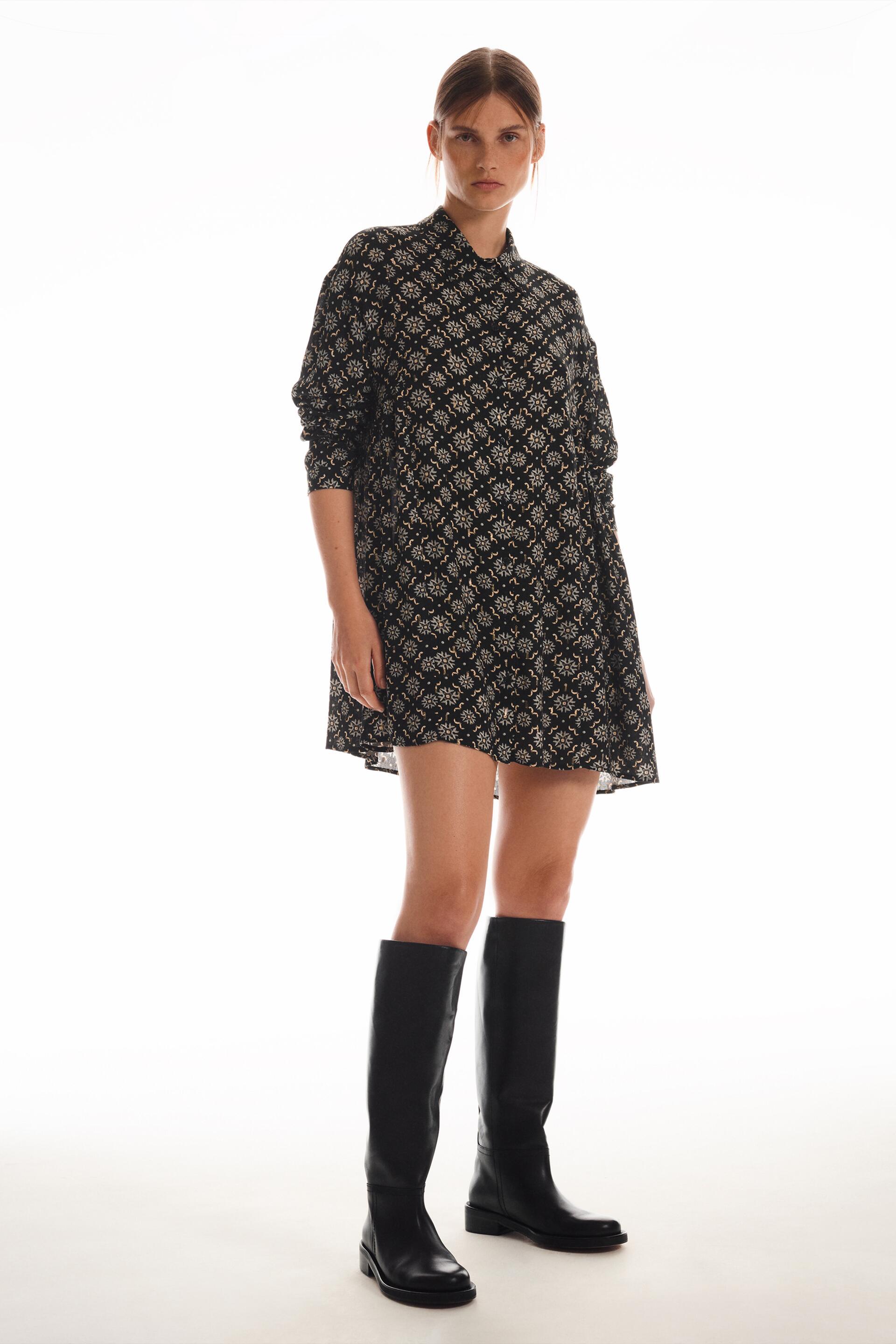 Платье Zara Цветы XXL Черный (8700072800)