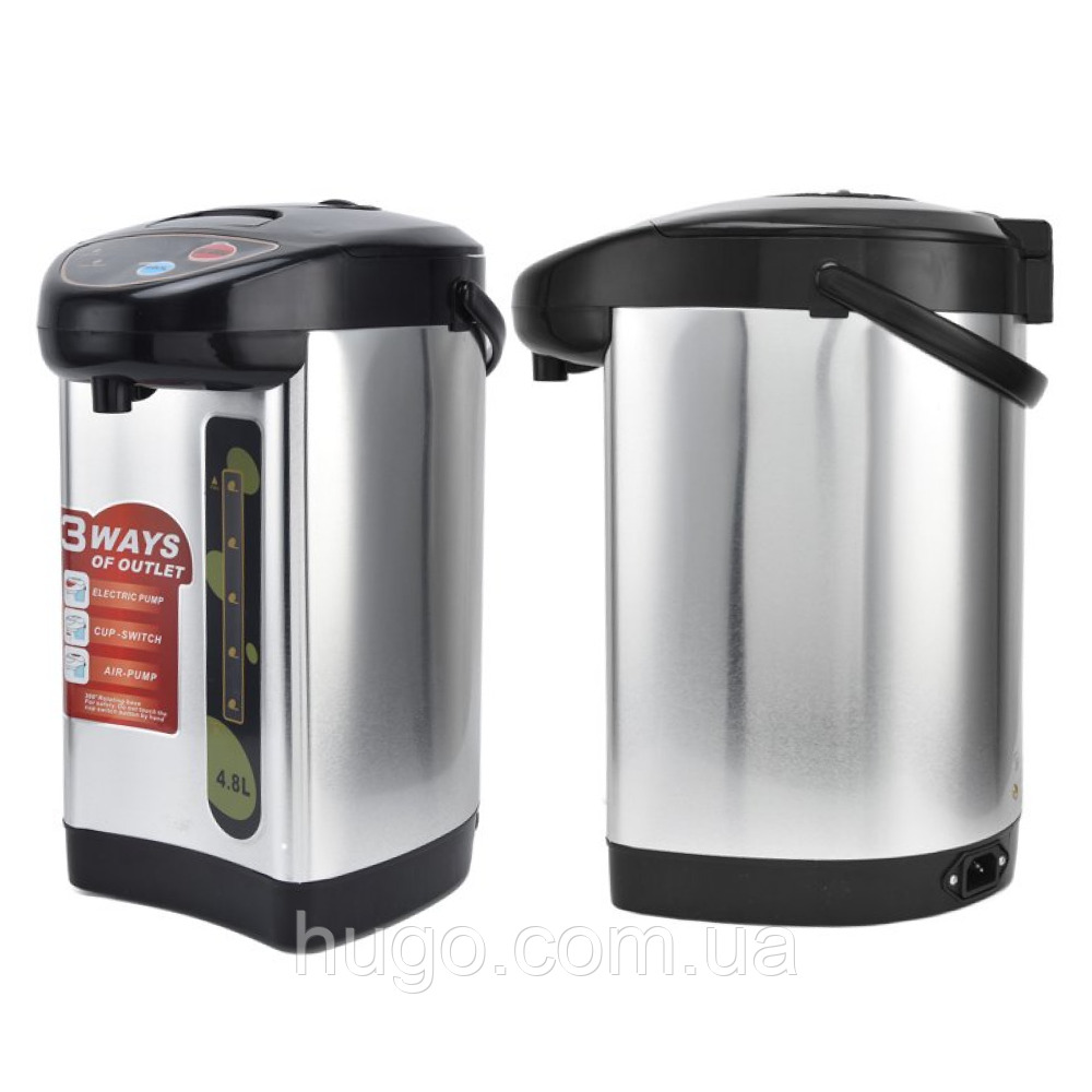 Термос-термопот з ручною помпою EMERALD Thermo Pot Genius 4,8 л Сірий (EK 7904 TP) - фото 7