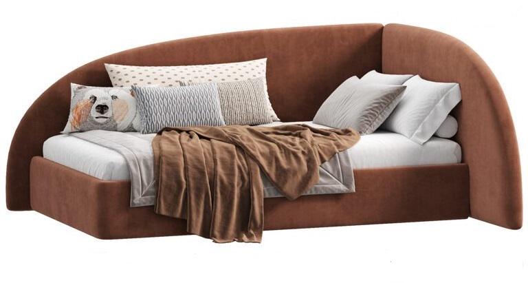 Ліжко м'яке дитяче ARIS LiLy Коричневий