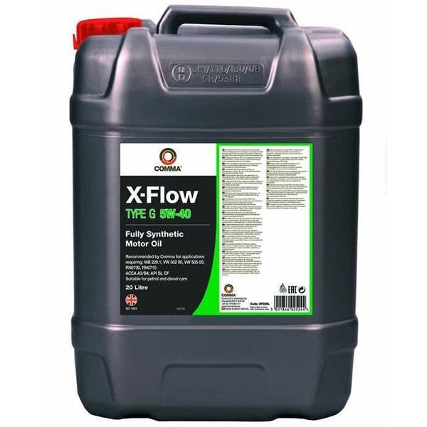 Моторне мастило автомобільне COMMA X-FLOW TYPE G 5W-40 20 л (XFG20L)