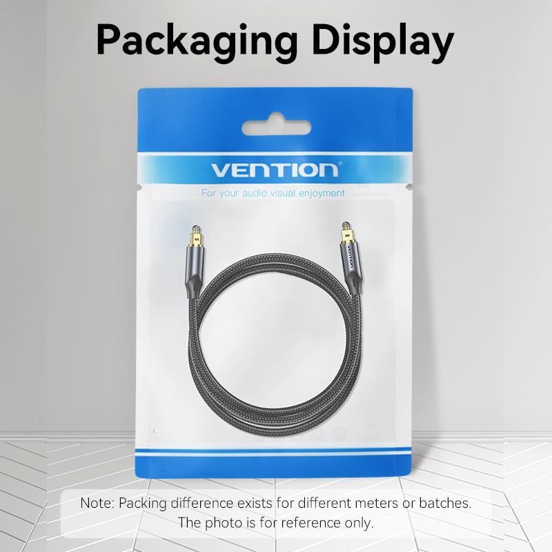 Кабель оптический Vention Toslink SPDIF Аудио нейлоновое оплетение 5 м Черный (BAVBJ) - фото 14 Кабель оптический Vention Toslink SPDIF Аудио нейлоновое оплетение 5 м Черный (BAVBJ) - фото 14