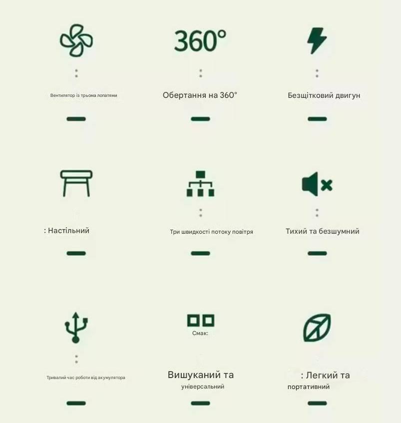 Вентилятор настольный аккумуляторный (2775399146) - фото 6