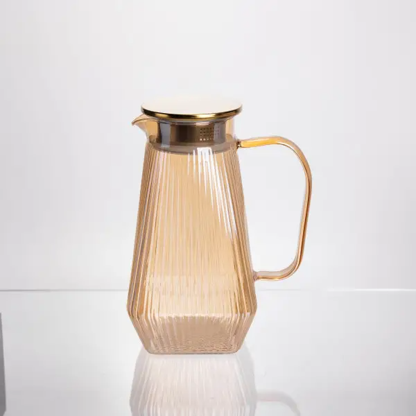 Набор кувшин со стаканами рифленые 1,8/0,2 л Янтарный - фото 3