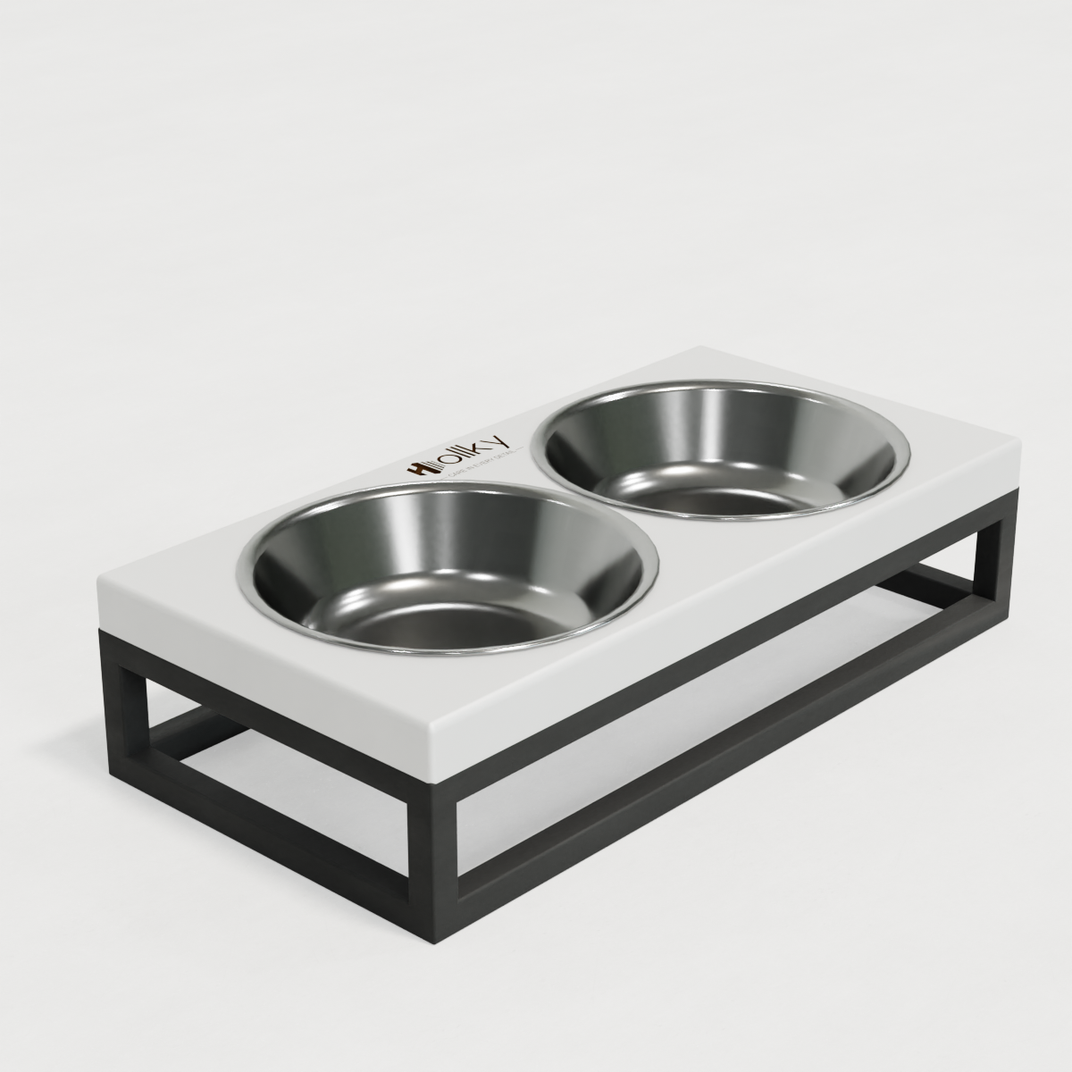 Миски на підставці для маленьких собак і котів Hollky Base XS 2х0,25 л (BXS-28145-GRWH) - фото 2