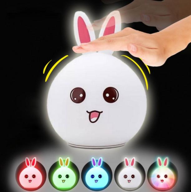 Світильник-нічник силіконовий Кролик Rabbit silicone lamp 218 на акумуляторі світлодіодний (13059724) - фото 2