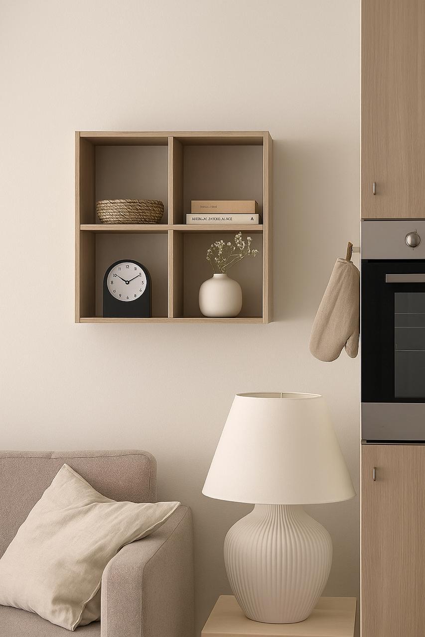 Стелаж настінно-підлоговий модульний MEBLIBUD KUB 2x2 Дуб сонома - фото 5 Стелаж настінно-підлоговий модульний MEBLIBUD KUB 2x2 Дуб сонома - фото 5