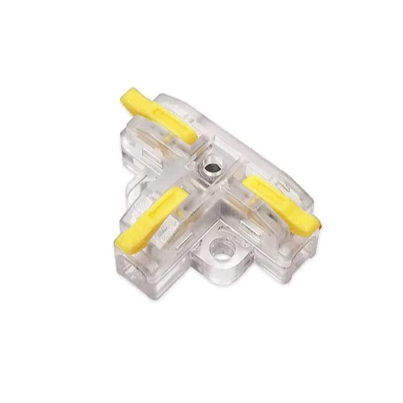 Клемма проходная Tactix 0,2-4 мм2 32А 1-2 одинарная Т-подобная 35х25,5х14,6 мм рычаг крепеж 3,1 мм Желтый (T3TY)