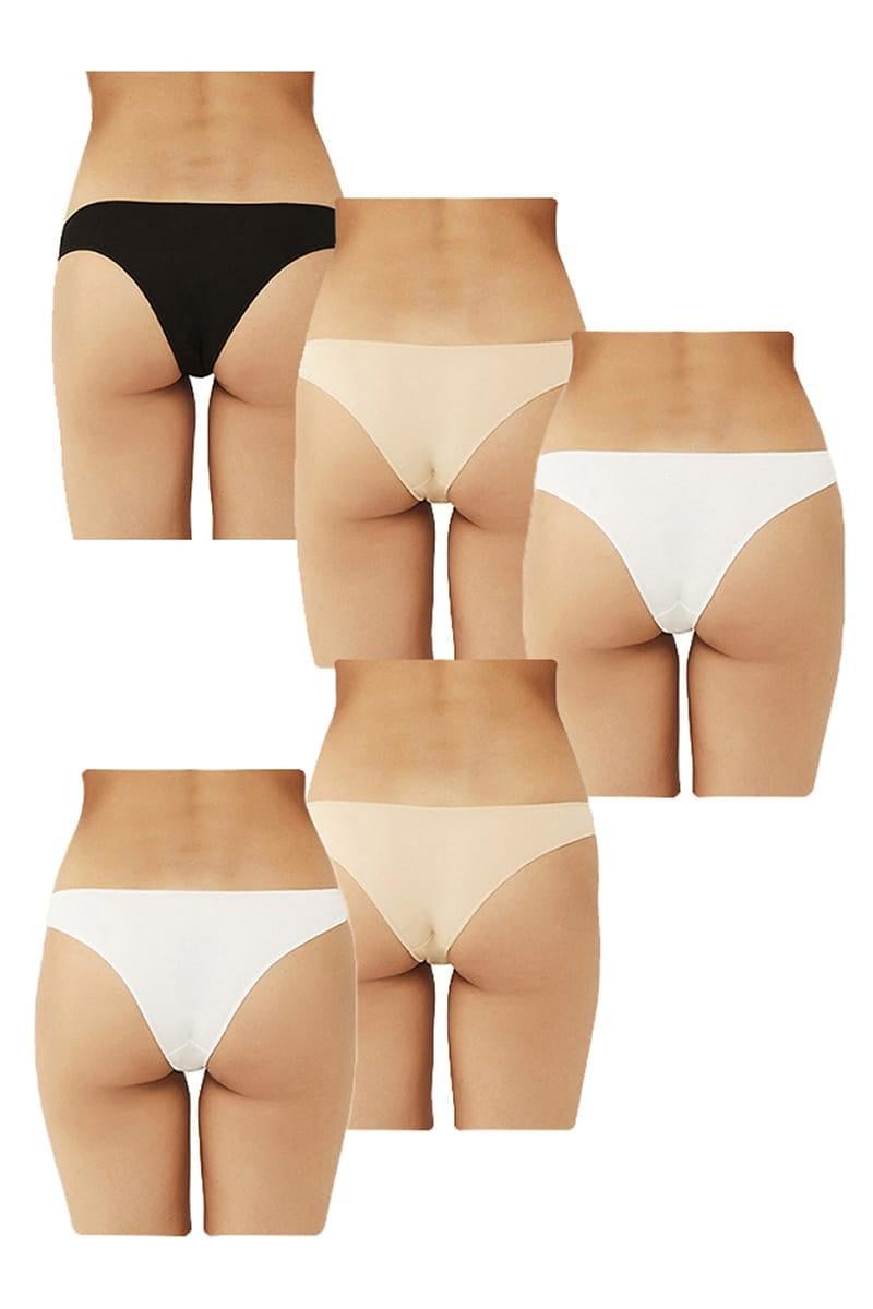 Трусики бразилиана U.S. Polo ASSN р. 5/XL 5 шт. Черный/Бежевый/Белый (73990)