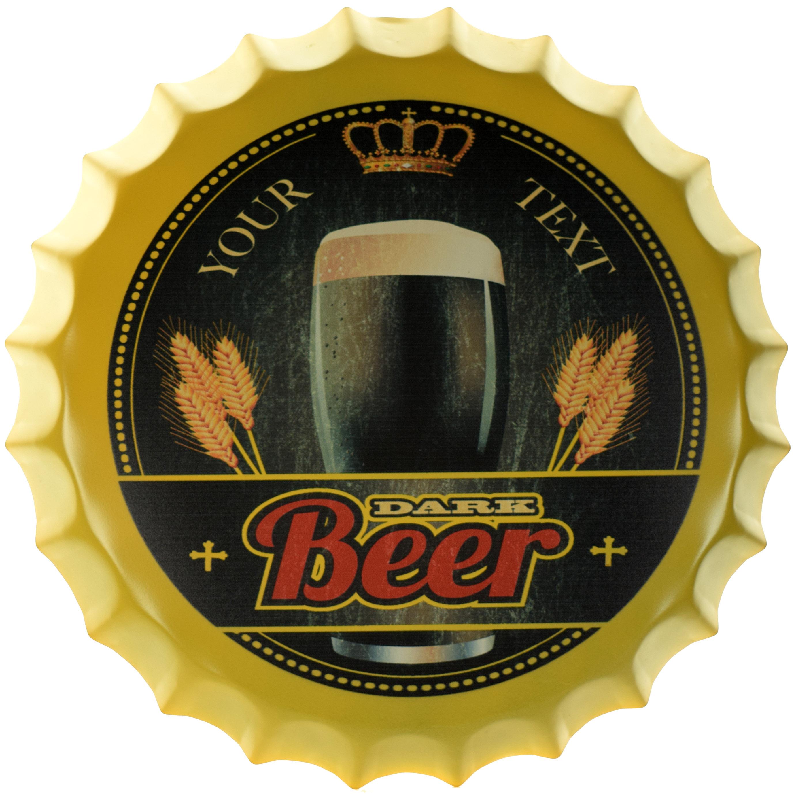 Табличка металева Темне Пиво/Dark Beer кришка 35 см Табличка металева Темне Пиво/Dark Beer кришка 35 см