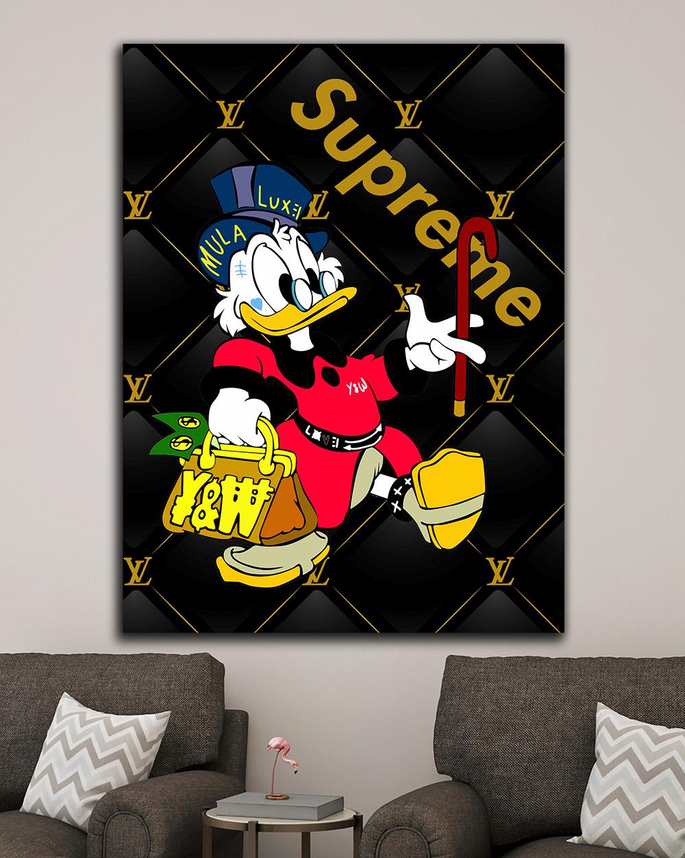 Картина в офис Scrooge Supreme x LOUIS VUITTON 60х80 см (MIX-010-1)