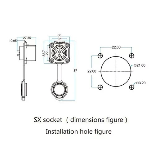 Разъем герметичный CNLINKO LP-20-J07SX-03-401 розетка 7 pin IP67 (2735638001) - фото 4 Разъем герметичный CNLINKO LP-20-J07SX-03-401 розетка 7 pin IP67 (2735638001) - фото 4