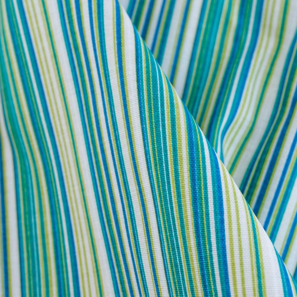 Ткань декоративная Полосы V-71 с водоотталкивающей пропиткой Синяя бирюза/Оливковый (10278)