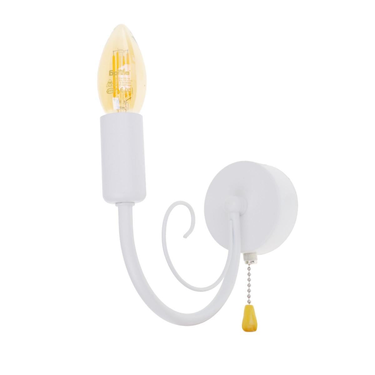 Бра настенная свеча BKL-726W/1 E14 WH