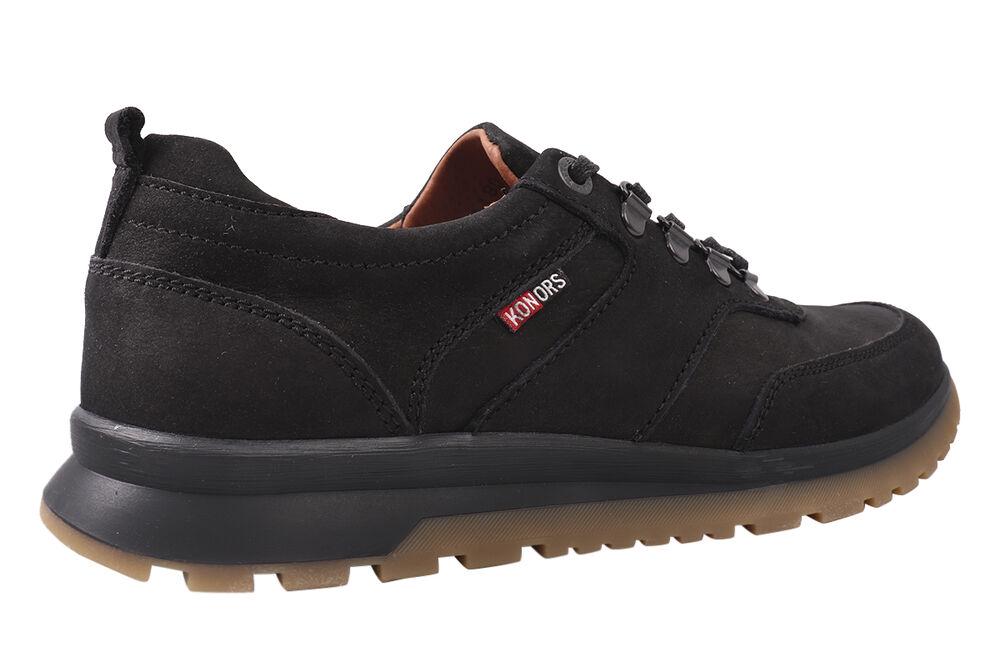 Кроссовки мужские Konors из кожи-нубука на низком ходу на шнуровке р. 43 Черный (323-8/21DTC) - фото 4 Кроссовки мужские Konors из кожи-нубука на низком ходу на шнуровке р. 43 Черный (323-8/21DTC) - фото 4