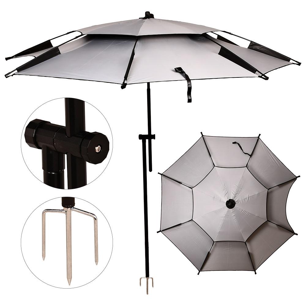 Зонтик садовый регулируемый MH-5470G антивитер с наклоном 2 м - фото 2