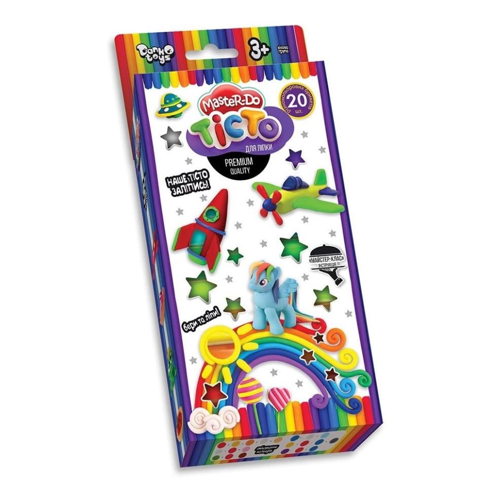 Набір тісту для ліплення Danko Toys Master Do 20 кольорів від 3 років 25х2,3х12 см Різнокольоровий (PZ-340-P-206)