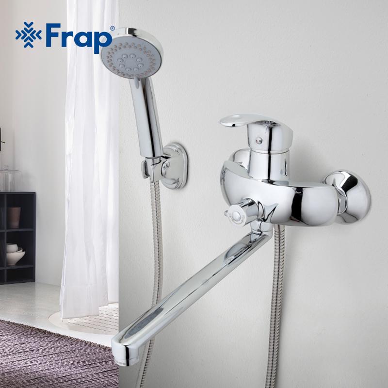 Смеситель для ванны Frap F2221 длинный гусак - фото 3
