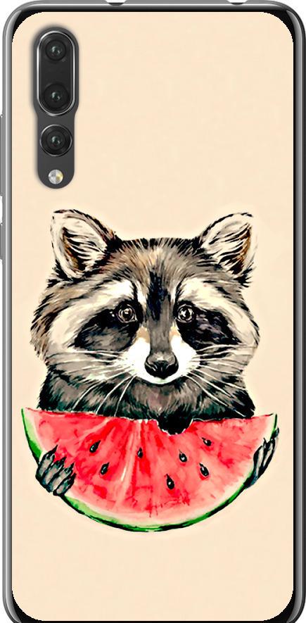 Чохол на Huawei P20 Pro Єнотик з кавуном (4605u-1470-42517)