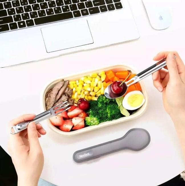 Набор ложка-вилка NexTool Outdoor Stainless Steel Fork Gray (101048) - фото 3 Набор ложка-вилка NexTool Outdoor Stainless Steel Fork Gray (101048) - фото 3