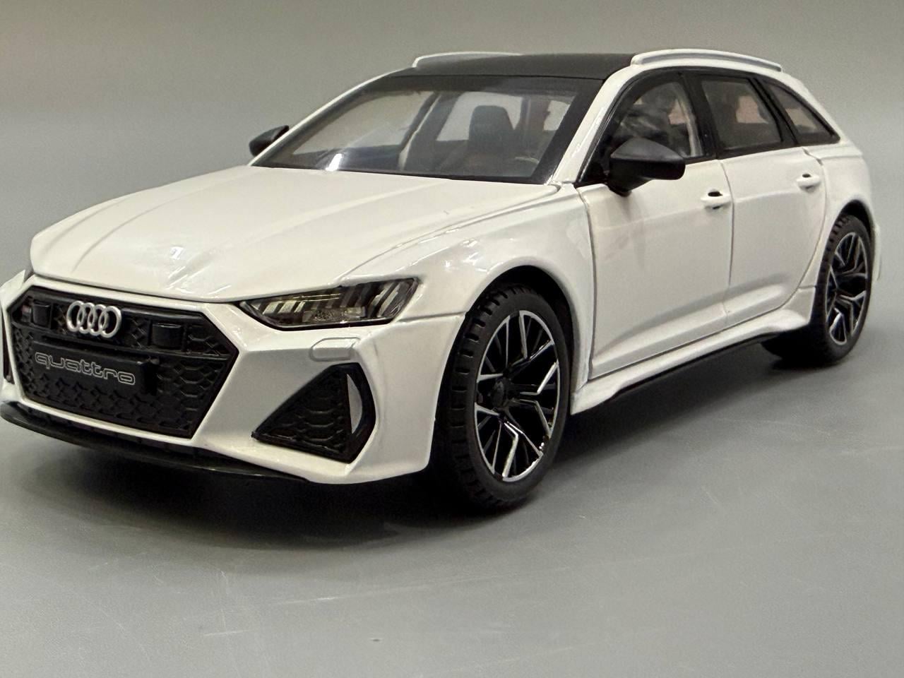 Машинка Audi RS6 Авто Эксперт металлопластик 1:24 звук/свет/инерция Белый (1870-07)