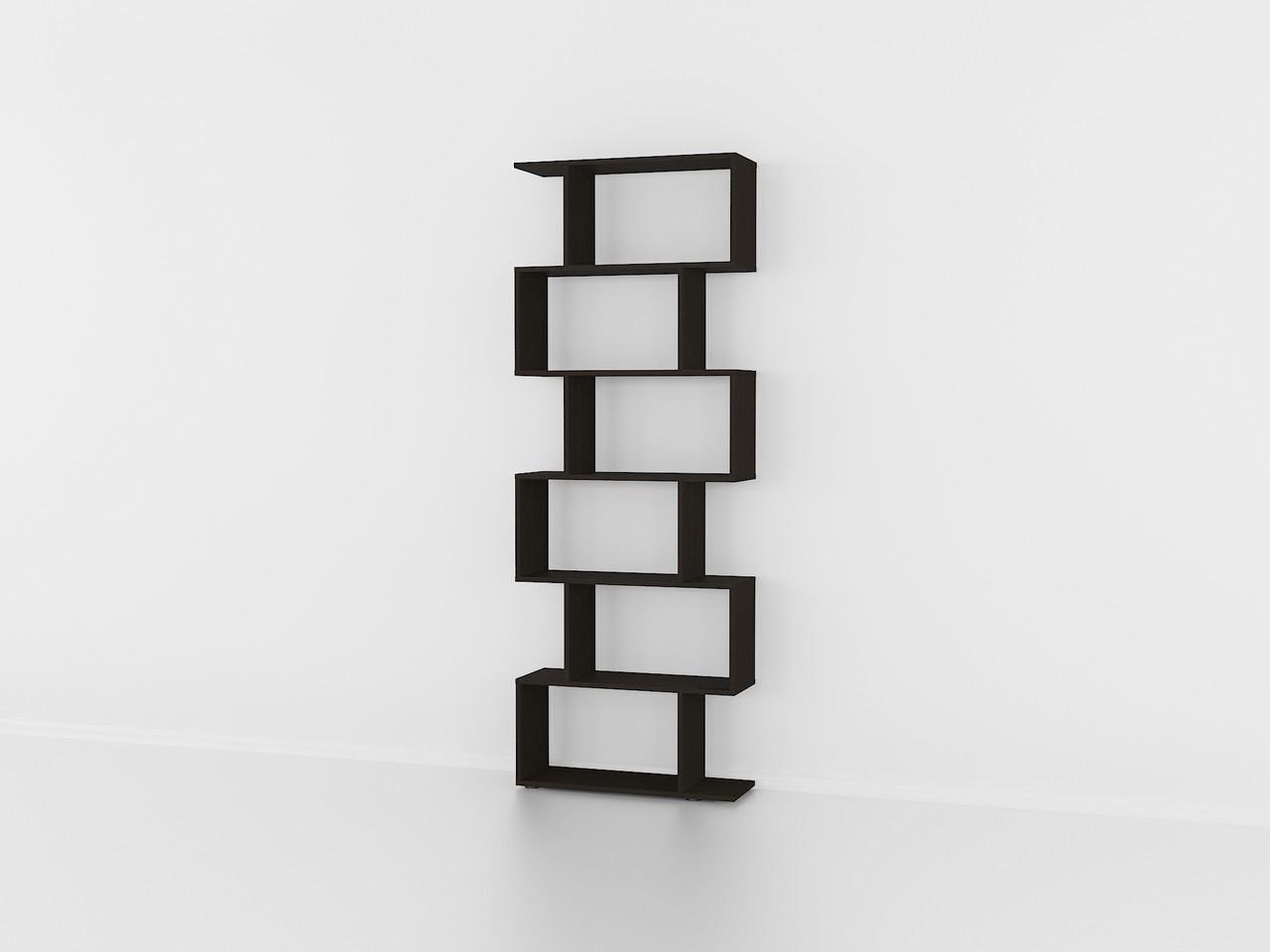 Стеллаж на 6 ячеек для книжек 700x1962x238 мм Венге (0303) - фото 1 Стеллаж на 6 ячеек для книжек 700x1962x238 мм Венге (0303) - фото 1