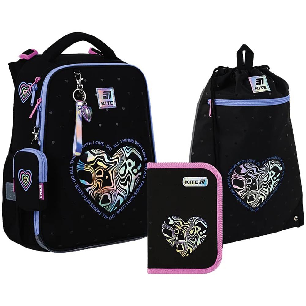 Шкільний набір KITE Education Love is рюкзак/пенал/сумка для взуття (SET_K25-531M-2) - фото 2 Шкільний набір KITE Education Love is рюкзак/пенал/сумка для взуття (SET_K25-531M-2) - фото 2