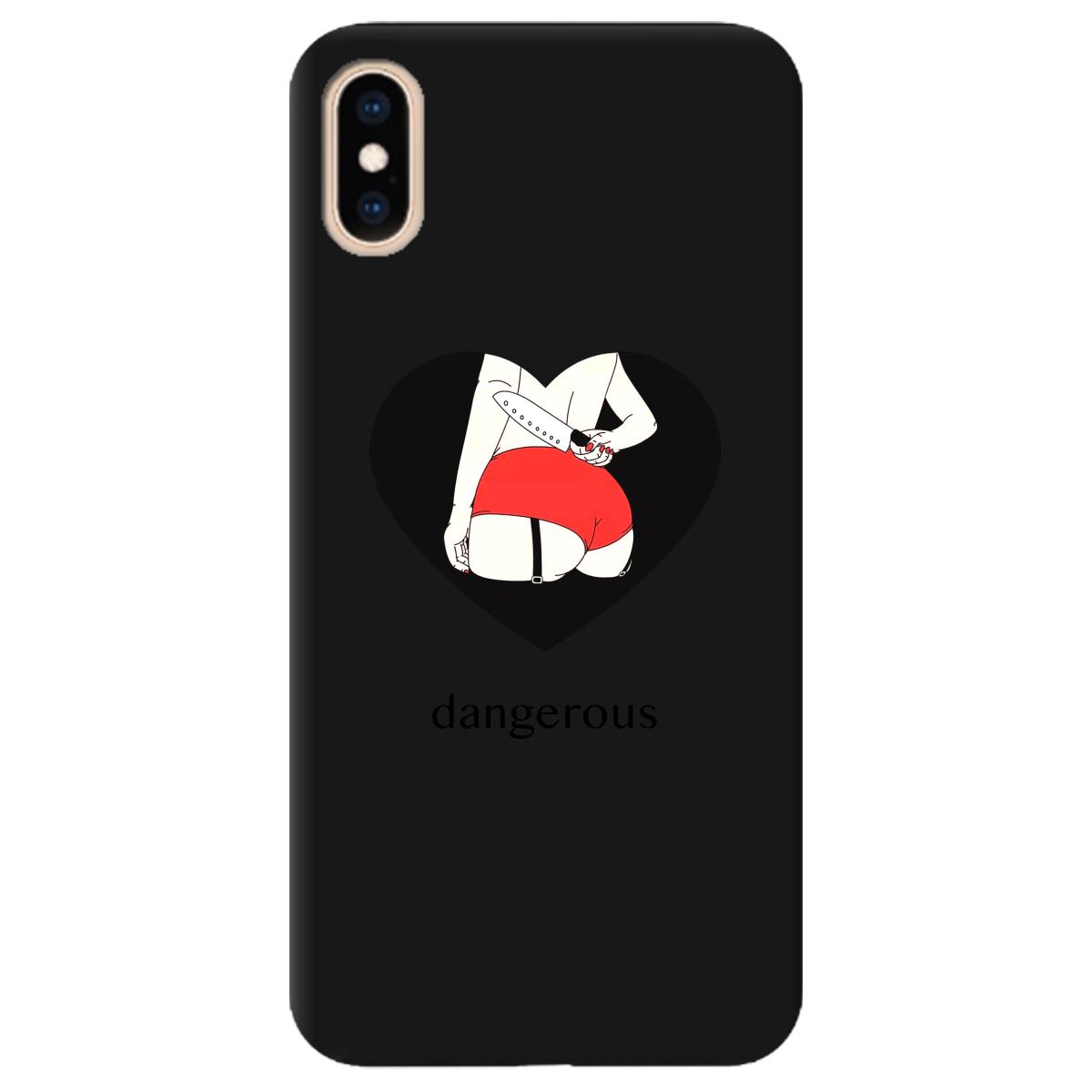 Силиконовый чехол Zorrov для Apple iPhone XS - Dangerous (11210040206052167)