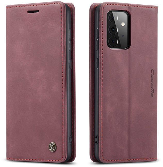 Чехол книжка с магнитом CaseMe на Samsung Galaxy A72 A725 Wine (21908-42)