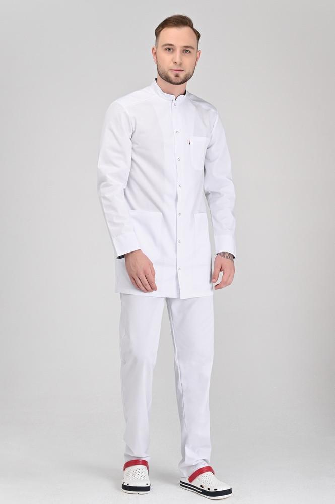 Халат чоловічий TopLine Бонн довгий рукав р. 42 Білий (11810-(42)біл.) - фото 2