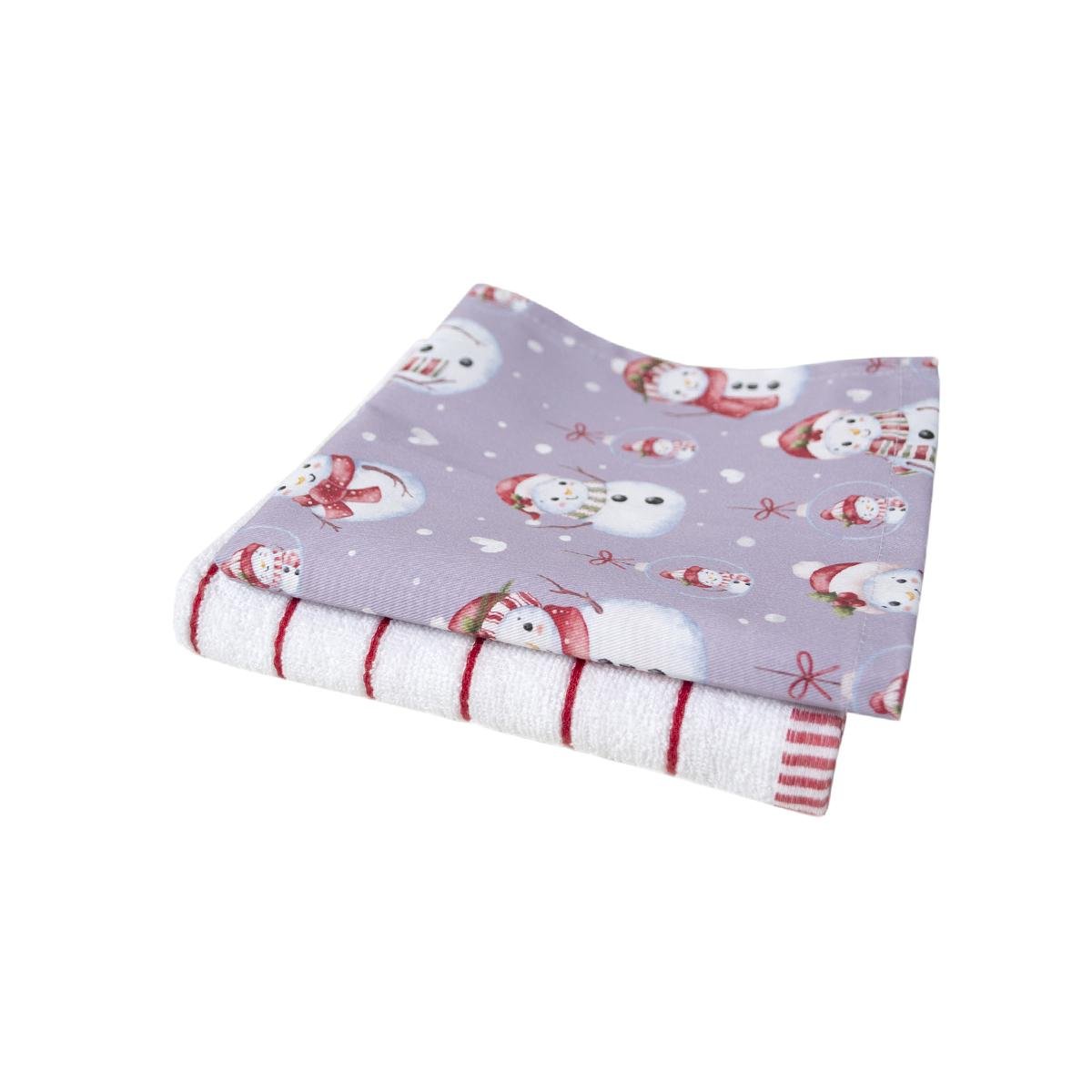 Набор полотенец Lotus Home Magic Snowmen 2 шт. 40x60 см (svt-2000022348249) - фото 3