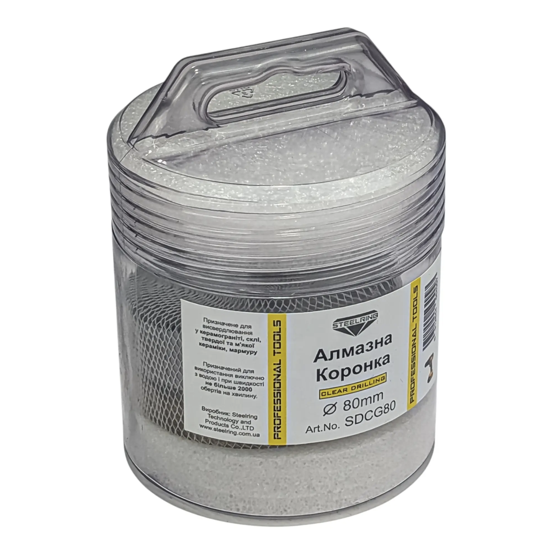 Коронка алмазна STEELRING Perfect 80 для кераміки та скла під дриль (SDCG80) - фото 4 Коронка алмазна STEELRING Perfect 80 для кераміки та скла під дриль (SDCG80) - фото 4