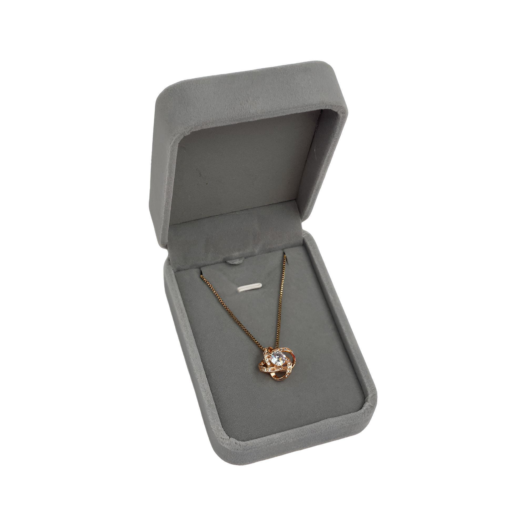 Кулон-подвеска Wild Flower на шею с фианитами/цепочкой/футляром Золотистый (14223753)