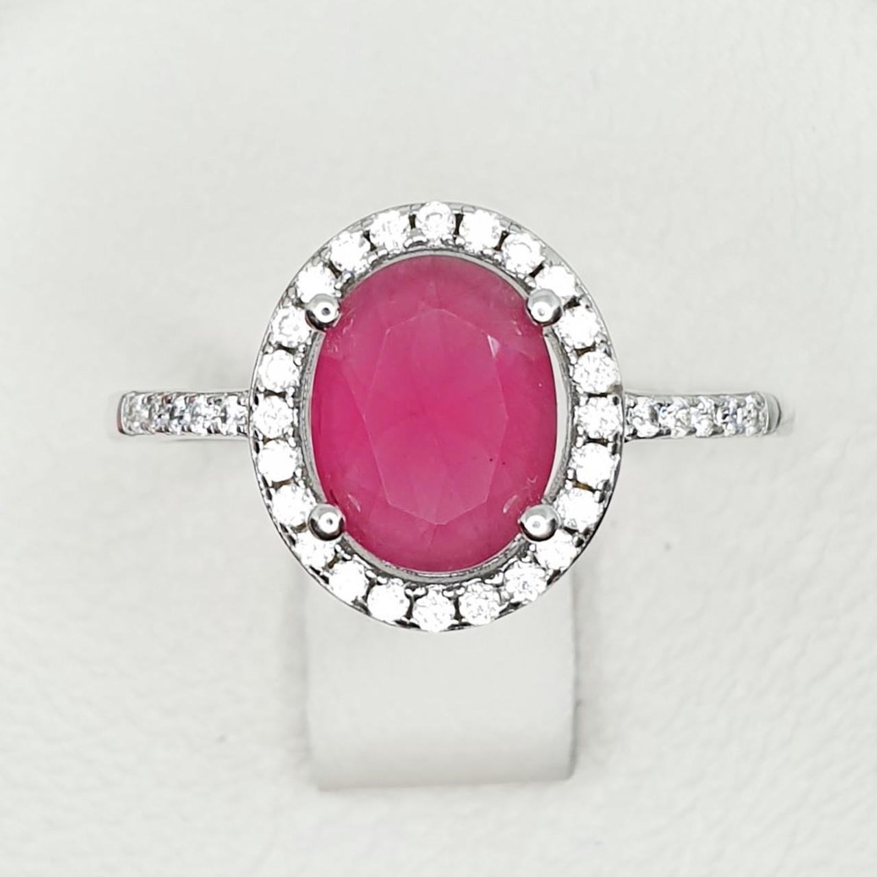 Кольцо серебряное с рубином р. 16,5 2,93 г (1405301179) Кольцо серебряное с рубином р. 16,5 2,93 г (1405301179)