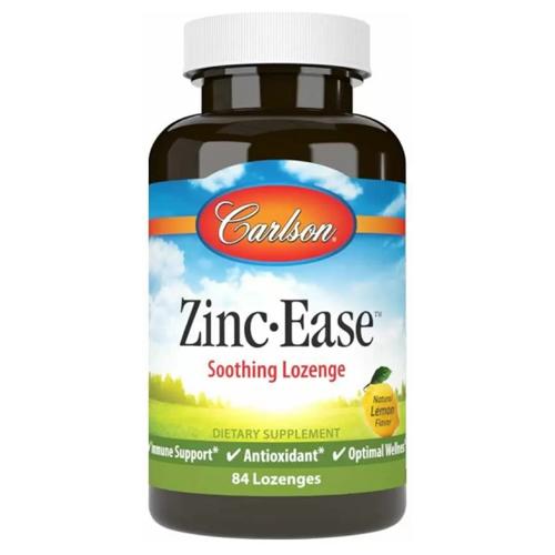 Микроэлемент Цинк Carlson Labs Zinc Ease 10 мг 84 Lozenges Lemon