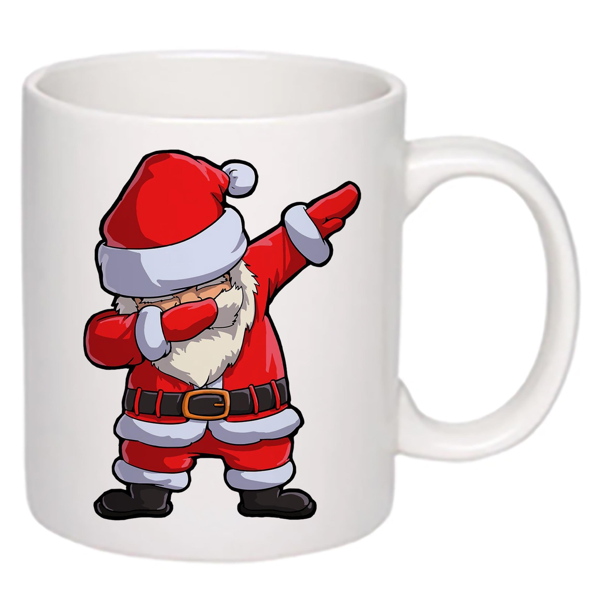 Чашка с новогодним принтом Санта "Санта-Клаус деб" 330 мл Белый (16608) - фото 1